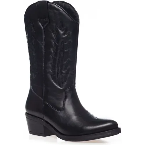Schwarze Power Cowboy Stiefel , Damen, Größe: 39 EU - Copenhagen Shoes - Modalova