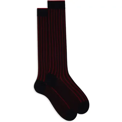 Blaue Wide-Rib Baumwollsocken , Damen, Größe: XS - Gallo - Modalova