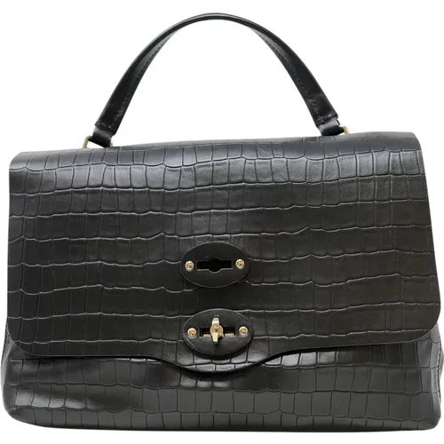 Leather Handbag Postina Cayman , female, Sizes: ONE SIZE - Zanellato - Modalova