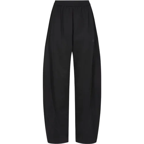 Schwarze Track Pants mit Piping , Damen, Größe: M - alexander wang - Modalova