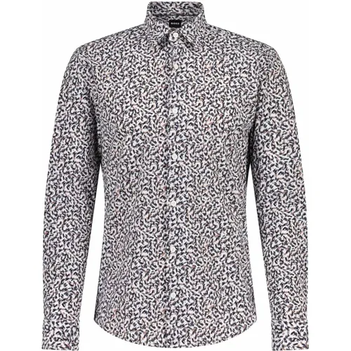 Patterned Roan Shirt , male, Sizes: 2XL, L - Hugo Boss - Modalova