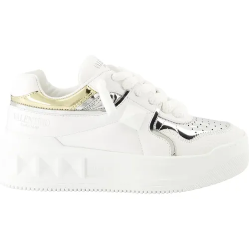 Studded Leather Platform Sneakers , female, Sizes: 4 UK, 5 1/2 UK, 3 UK, 6 UK, 4 1/2 UK, 5 UK - Valentino Garavani - Modalova