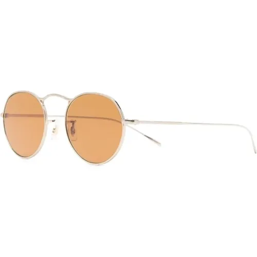 Gold Sungles Upgrade Style Everyday , male, Sizes: 49 MM - Oliver Peoples - Modalova