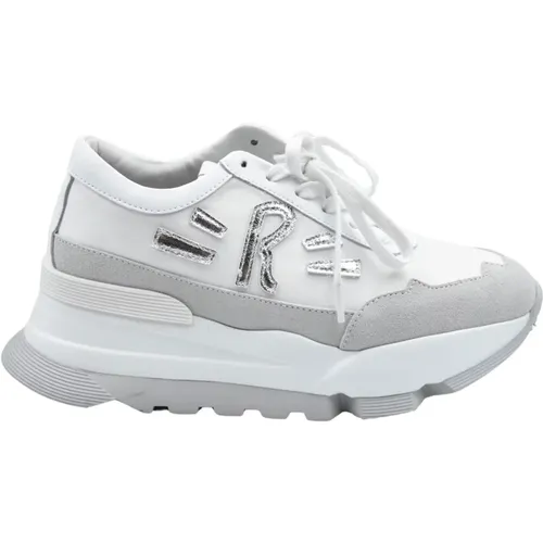 Silber Weiße Bomber Sneakers - Rucoline - Modalova