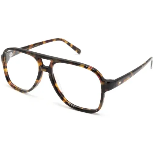 Braune Tortoise Optische Brille , unisex, Größe: 57 MM - Moscot - Modalova