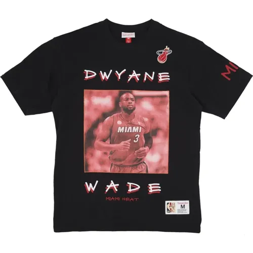 Vintage Dwyane Wade Miami Heat Tee , male, Sizes: M, S, L, XL - Mitchell & Ness - Modalova