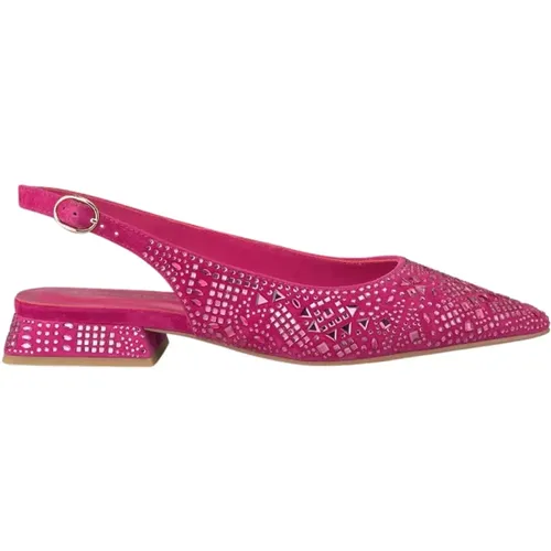 Glitter Flat Shoe with Buckle Closure , female, Sizes: 6 UK, 8 UK, 9 UK, 7 UK, 5 UK, 4 UK - Alma en Pena - Modalova