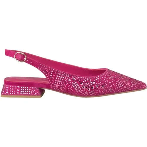 Glitter Flat Shoe with Buckle Closure , female, Sizes: 6 UK, 9 UK, 7 UK, 5 UK, 4 UK - Alma en Pena - Modalova