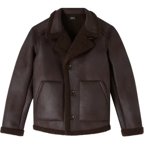 Faux Shearling Blouson Jacket , male, Sizes: L, S - A.p.c. - Modalova