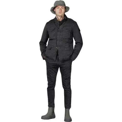 Camouflage Feldjacke Slim Fit , Herren, Größe: S - Mason's - Modalova