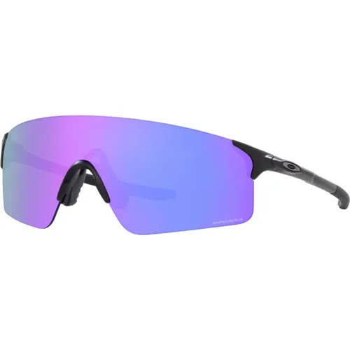 Matte Schwarze Sonnenbrille mit Prizm Violet , Herren, Größe: 38 MM - Oakley - Modalova