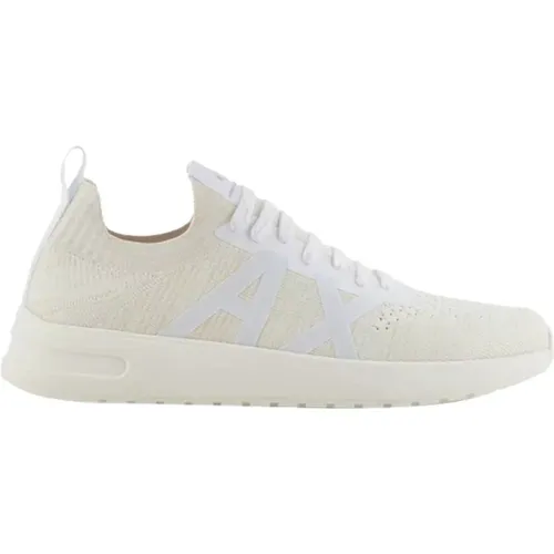 Cream Sneakers Stylish Minimalist Design , male, Sizes: 8 UK - Armani Exchange - Modalova