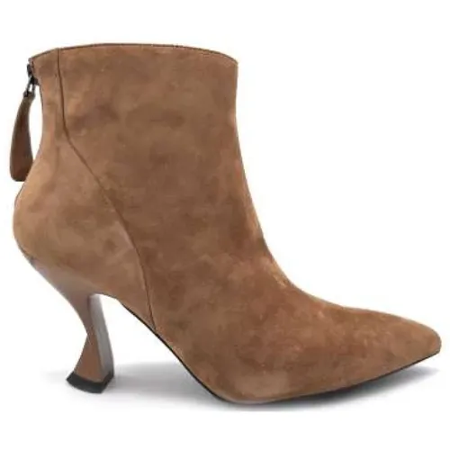 Suede Zip Back Leather Effect Heels , female, Sizes: 3 UK, 7 UK, 2 UK, 4 UK, 6 UK, 5 UK - Jeannot - Modalova