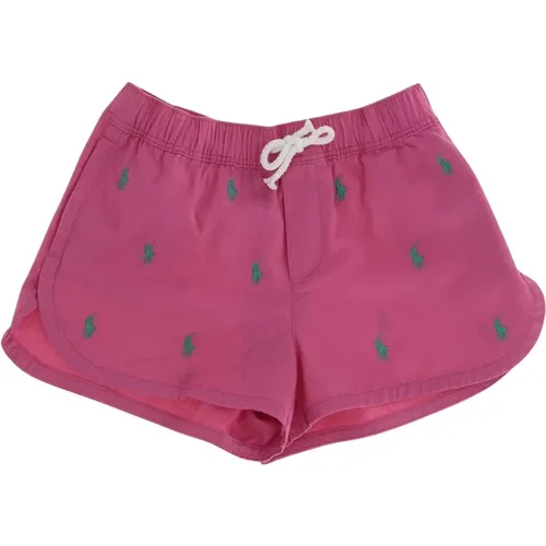 Baumwoll-Shorts mit elastischem Bund und Logo-Stickerei - Polo Ralph Lauren - Modalova