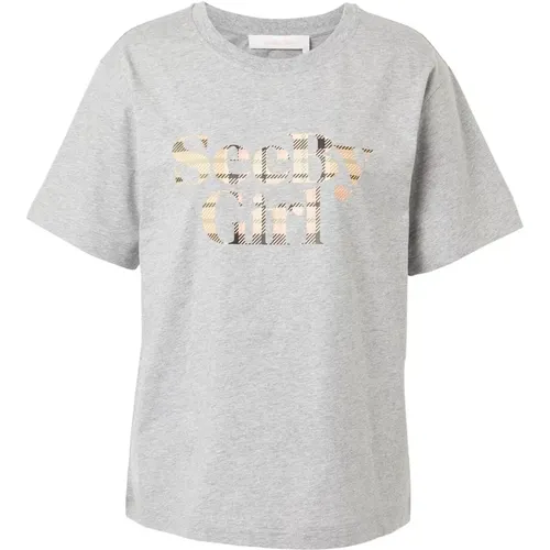 Cotton Logo T-Shirt , female, Sizes: S - See by Chloé - Modalova