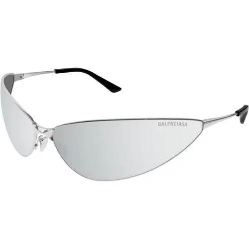 Silberne Sonnenbrille, vielseitig und stilvoll , unisex, Größe: ONE Size - Balenciaga - Modalova
