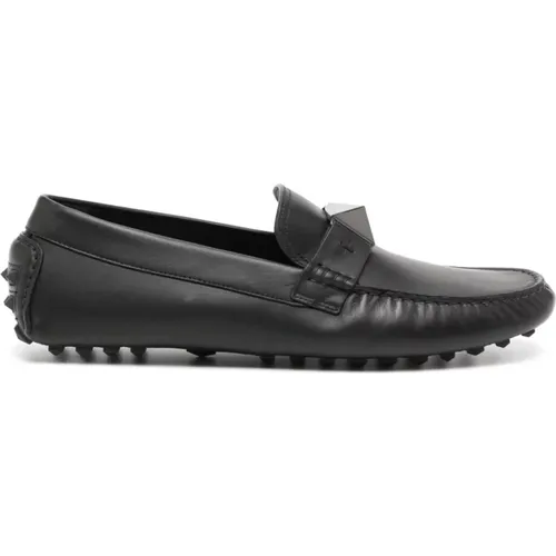 Rockstud Embellished Flat Shoes , male, Sizes: 5 1/2 UK, 5 UK - Valentino Garavani - Modalova