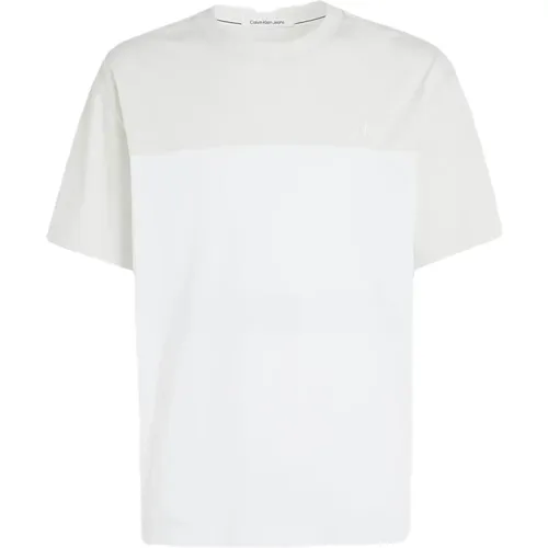 Colorblock T-shirt , Herren, Größe: M - Calvin Klein - Modalova