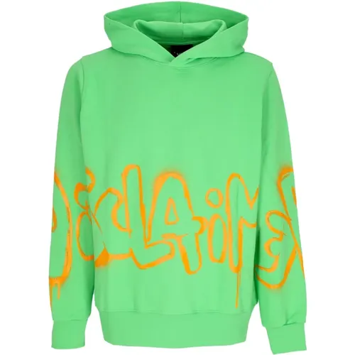 Großes Logo Hoodie Lime Streetwear , Herren, Größe: S - Disclaimer - Modalova