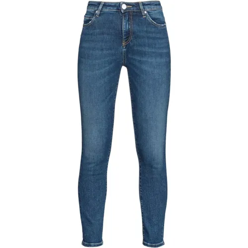 Blaue Skinny Baumwollmischung Jeans , Damen, Größe: W28 - pinko - Modalova