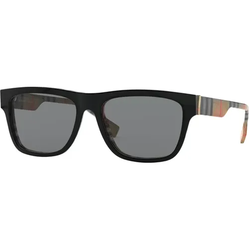 B Logo Sunglasses /Grey Check,/Grey Sunglasses with B Logo - Burberry - Modalova