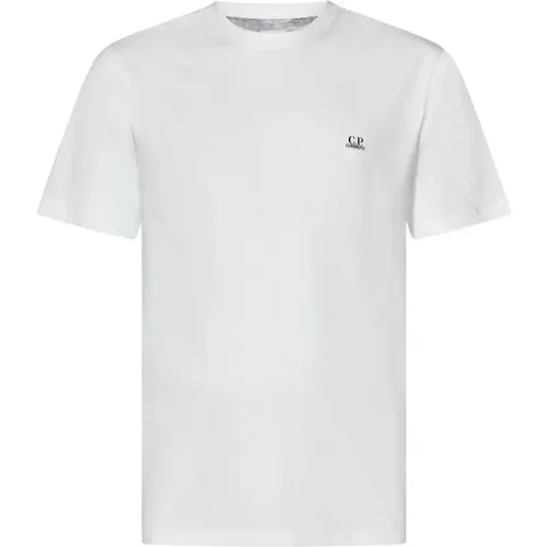 Baumwoll T-Shirt mit Logo-Druck , Herren, Größe: 2XL - C.P. Company - Modalova