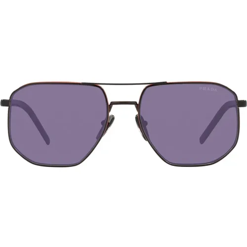 Square Metal Sunglasses , unisex, Sizes: 57 MM - Prada - Modalova
