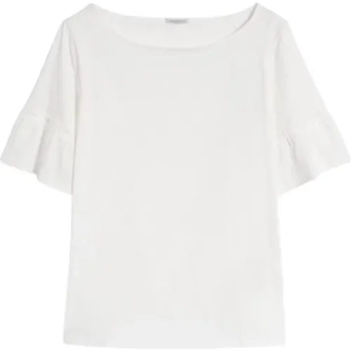 Ruffled Cotton T-shirt , female, Sizes: S - Pennyblack - Modalova