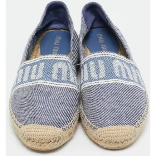 Pre-owned Denim flats - Miu Miu Pre-owned - Modalova