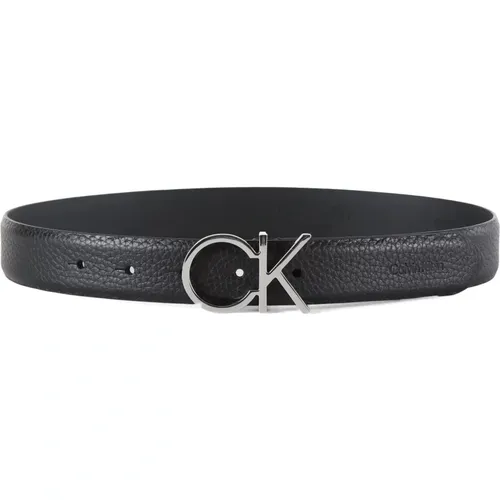 Hammered Leather Belt , female, Sizes: 105 CM, 75 CM, 100 CM, 80 CM, 85 CM, 90 CM - Calvin Klein - Modalova