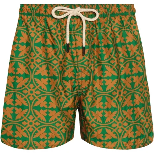 Mediterranean Style Swim Shorts , male, Sizes: 2XL, L - Peninsula - Modalova