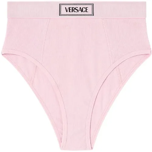 Rosa Logo-Slips aus Stretch-Baumwolle , Damen, Größe: S - Versace - Modalova