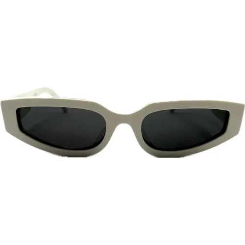 TriompheLarge Sonnenbrille,Geometrische Sonnenbrille mit elfenbeinfarbenem Rahmen und grauen Gläsern - Celine - Modalova