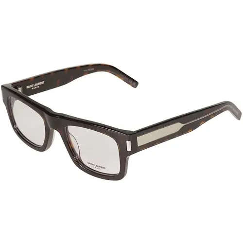 Crystal Transp Havana Sunglasses , unisex, Sizes: 52 MM - Saint Laurent - Modalova