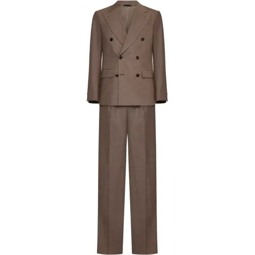 Royal Tailored Suit in Taupe , male, Sizes: XL, M - Giorgio Armani - Modalova