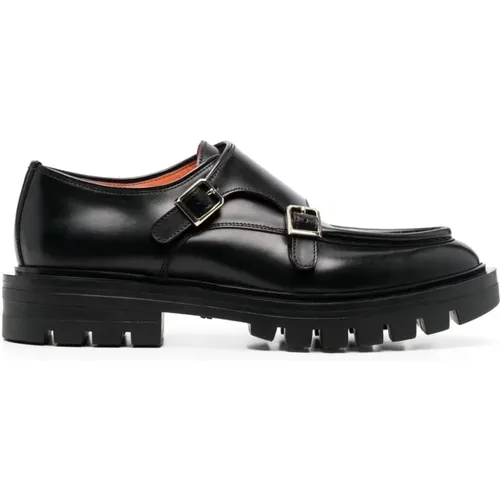 Leather Monk Shoes , female, Sizes: 8 UK - Santoni - Modalova