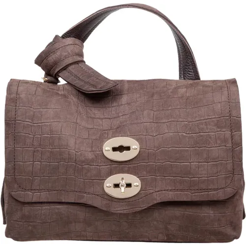 Croc Print Postman Bag , female, Sizes: ONE SIZE - Zanellato - Modalova