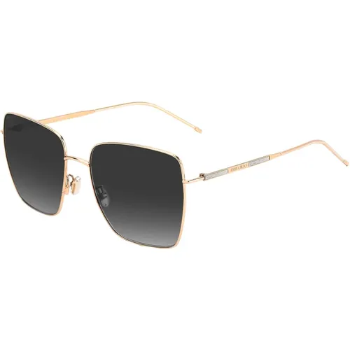 Rose Gold/Blue Grey Shaded Sunglasses , female, Sizes: 59 MM - Jimmy Choo - Modalova