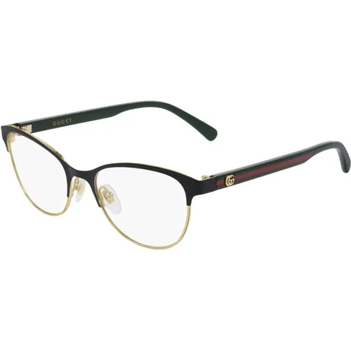Schwarze Gold Blaue Brillengestelle , unisex, Größe: 49 MM - Gucci - Modalova