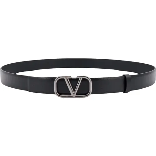 Leather Adjustable Belt , male, Sizes: 100 CM - Valentino Garavani - Modalova