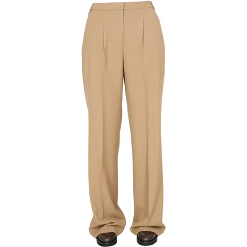 Wide-Leg Gabardine Trousers , female, Sizes: XS, 2XS - Aspesi - Modalova