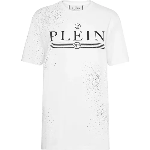 Grafik T-Shirt , Damen, Größe: L - Philipp Plein - Modalova