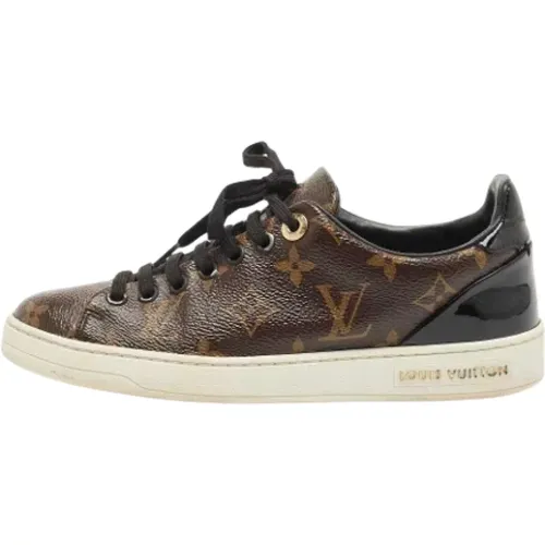 Pre-owned Coated canvas sneakers , female, Sizes: 2 UK - Louis Vuitton Vintage - Modalova