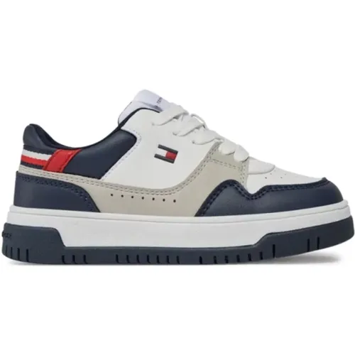 Farbblock PU Leder Sneakers - Tommy Hilfiger - Modalova