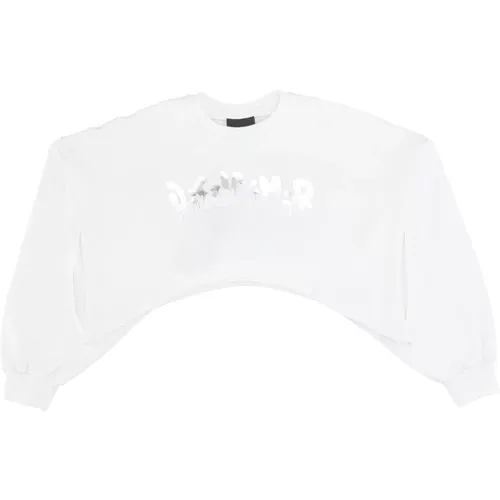 Weiße Logo Crop Crewneck Sweatshirt - Disclaimer - Modalova