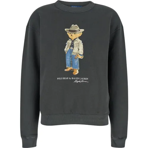 Grauer Pullover mit Polo Bear Design - Polo Ralph Lauren - Modalova