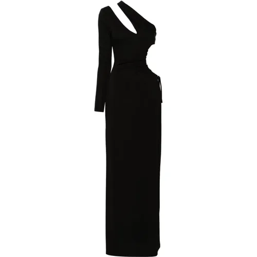 Schwarzes Fließendes Jersey-Kleid , Damen, Größe: S - Just Cavalli - Modalova