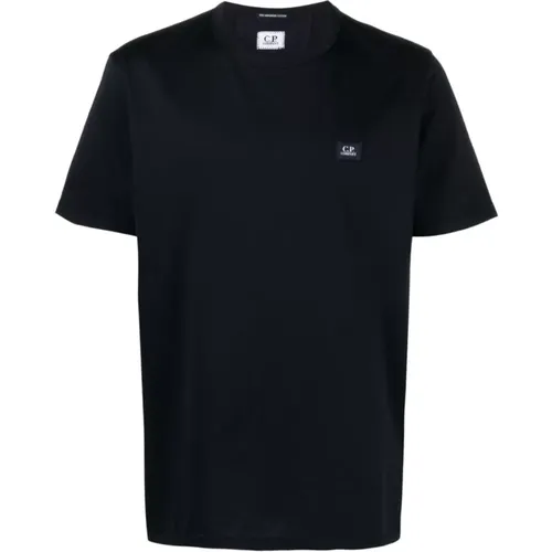 Mercerisierte Jersey-T-Shirt mit Logo , Herren, Größe: S - C.P. Company - Modalova