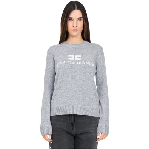 Crewneck Sweater Casual Fall Winter , female, Sizes: S, M, L - Elisabetta Franchi - Modalova