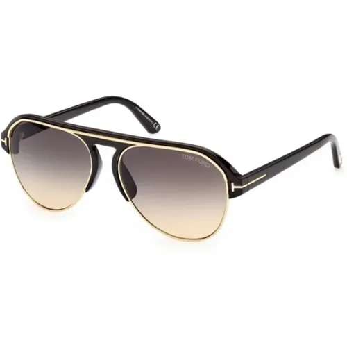 Glossy Black Sunglasses Ft0929 , male, Sizes: 58 MM - Tom Ford - Modalova